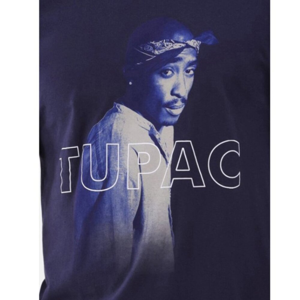 Tupac Men's & Big Men's Bandana Graphic Tee with Short Sleeves, Size Large - Picture 4 of 4